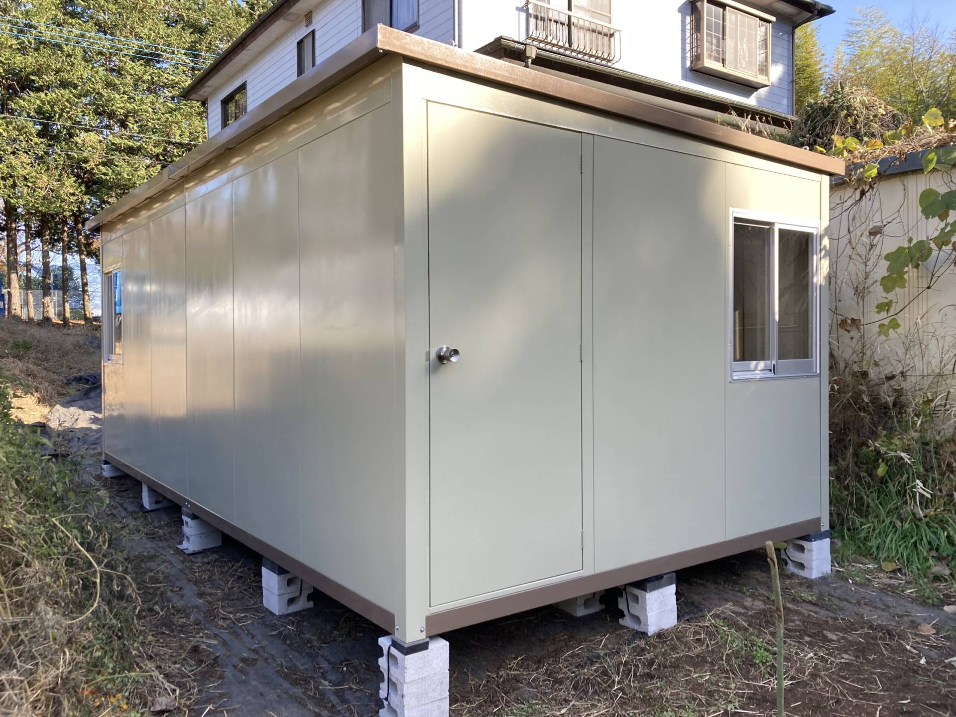 千葉県佐倉市　パネルハウス(プレハブ)　農業倉庫